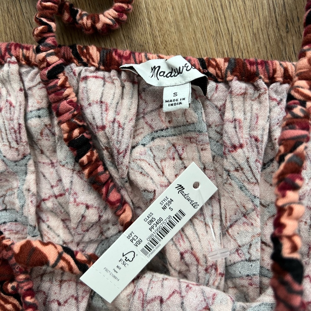 Madewell Red Bubble Crop Top - Picture 3 of 4